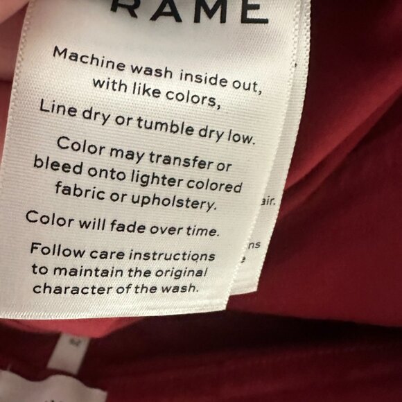 Frame Le High Skinny Jeans in Red Coated Stretch -  29 - Picture 9 of 9